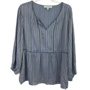 Fever Boho Striped Blouse Size XXL